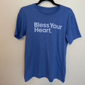 Bitter Southerner Bless Your Heart Blue T-shirt Size Medium